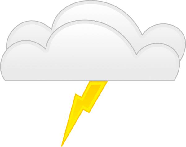 lightning bolt yellow cloud  svg vector cut file
