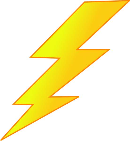 lightning bolt yellow energy power  svg vector cut file