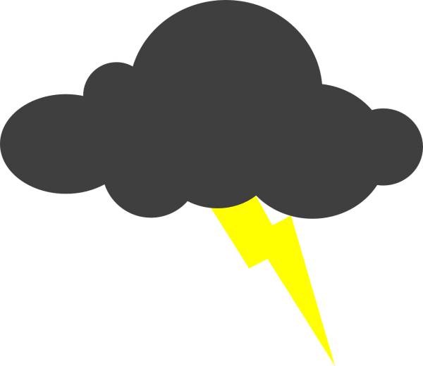 lightning clouds thunderstorm bolt  svg vector cut file