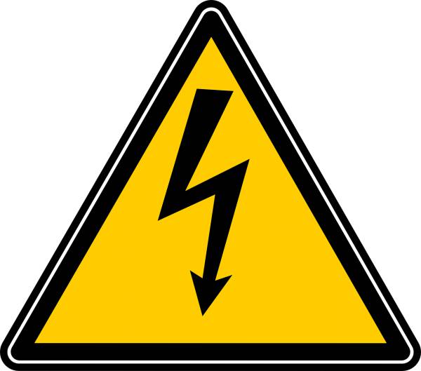 lightning sign black yellow signs  svg vector cut file