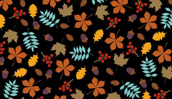 autumn leaves pattern  svg vector cut file