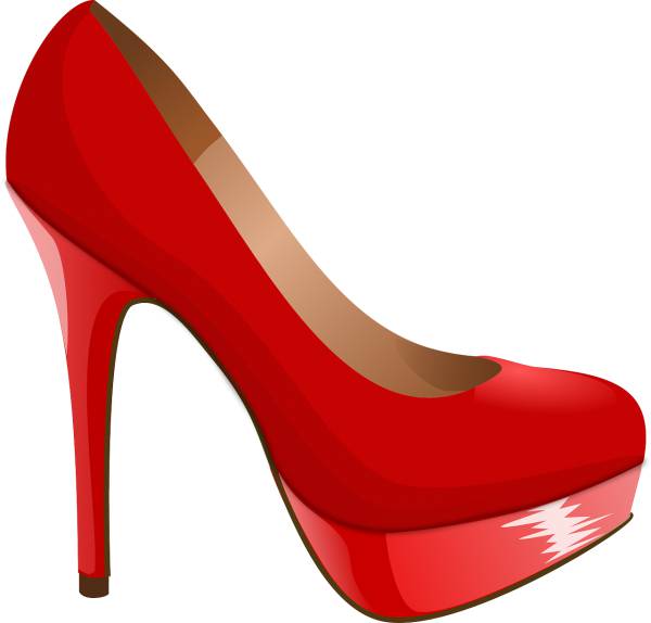 high heel shoe red heel high pump  svg vector cut file