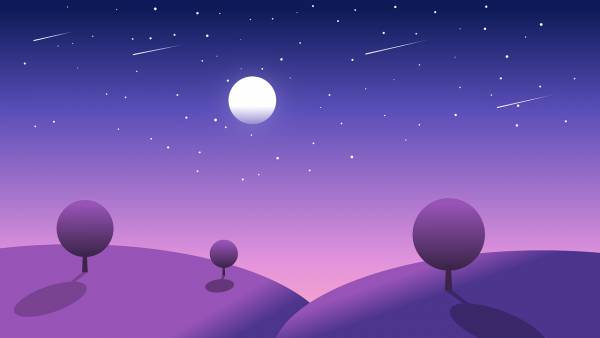 landscape night sky moon evening  svg vector cut file