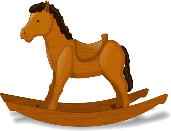 rocking horse childs toy horse  svg vector cut file