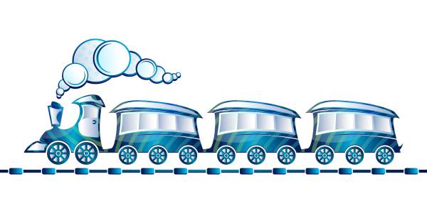 toy train blue locomotive rail  svg vector cut file