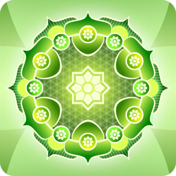 abstract green mandala pattern  svg vector cut file