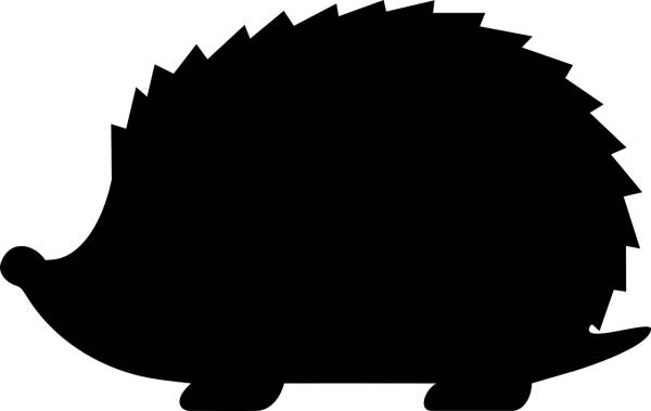 animals black hedgehog silhouette  svg vector cut file