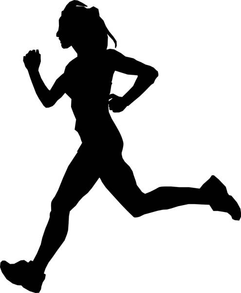 athlete athletics female runner  svg vector cut file