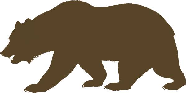bear animal brown silhouette  svg vector cut file