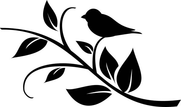 bird twitter branch chirp tweet  svg vector cut file