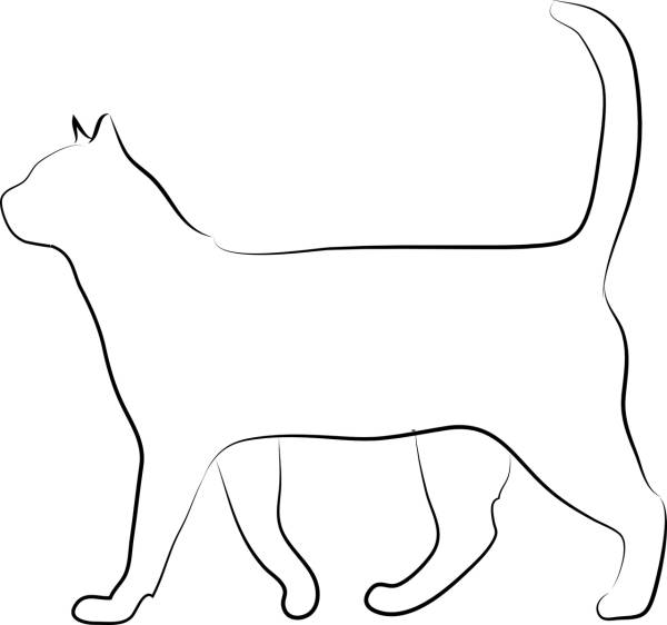 cat animal the silhouette  svg vector cut file