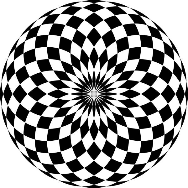 checkerboard mandala abstract shape  svg vector cut file