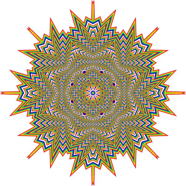 colorful prismatic chromatic  svg vector cut file