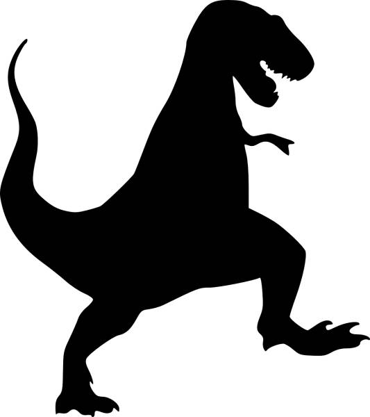 dinosaur tyrannosaurus rex black  svg vector cut file