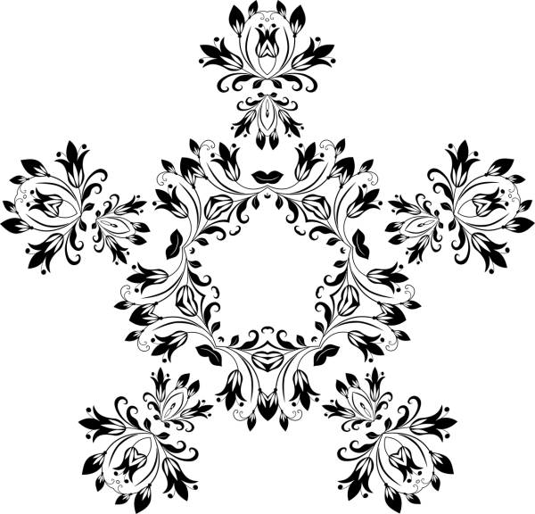 flourish floral flower mandala  svg vector cut file