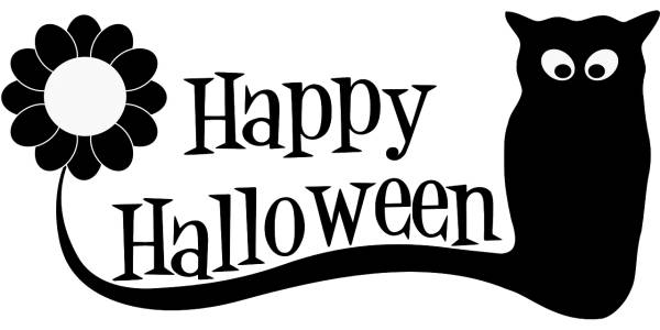halloween happy text owl  svg vector cut file