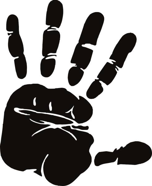 hand palm fingers spread  svg vector cut file