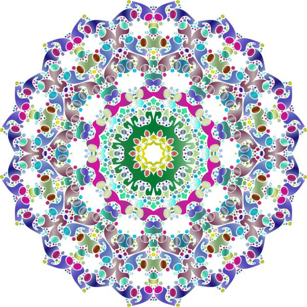 hexagonal star colorful prismatic  svg vector cut file