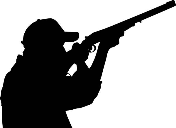 hunting hunter gun silhouette  svg vector cut file