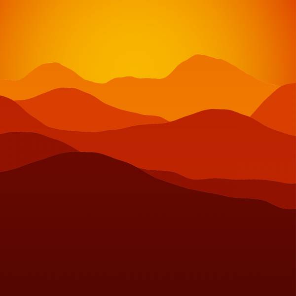 landscape mountains silhouette  svg vector cut file