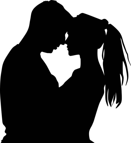 man woman couple silhouette love  svg vector cut file