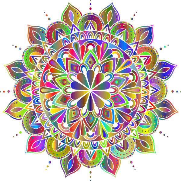 mandala colorful line art  svg vector cut file