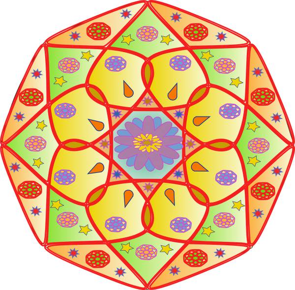 mandala colors hinduism buddhism  svg vector cut file