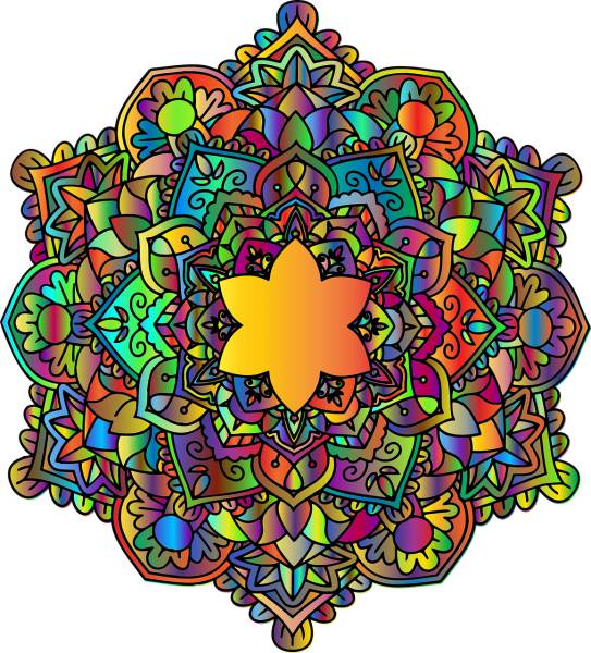 mandala floral flower abstract  svg vector cut file
