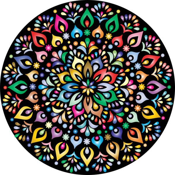 mandala stained glass pattern  svg vector cut file