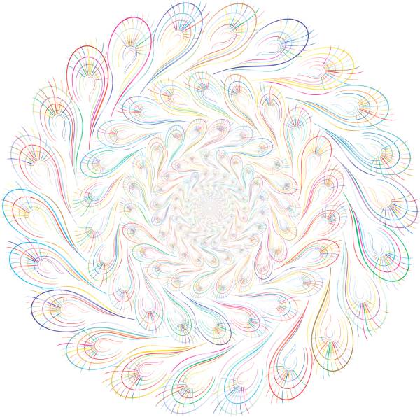 mandala vortex flourish line art  svg vector cut file