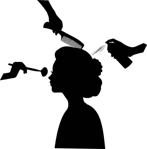 silhouette beauty salon hair salon  svg vector cut file