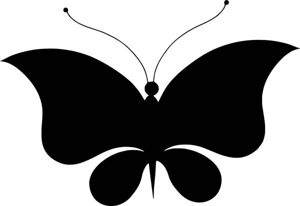 silhouette butterfly insect wings  svg vector cut file