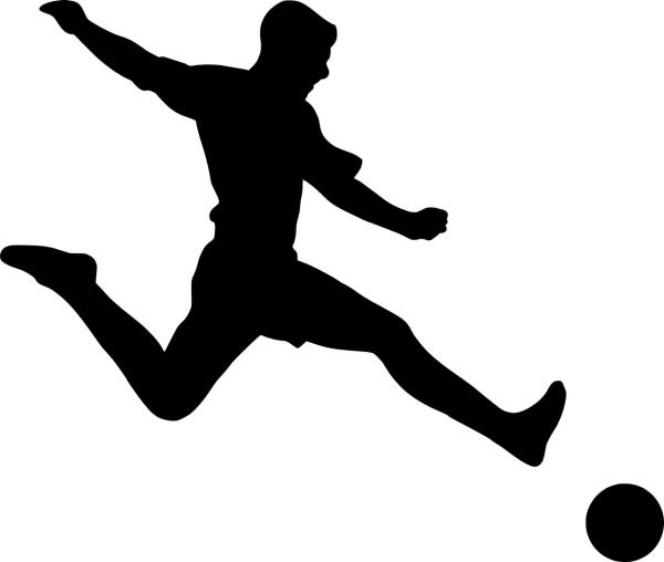 silhouette football player shooting  svg vector cut file