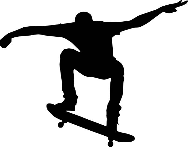 skateboard skateboarding silhouette  svg vector cut file