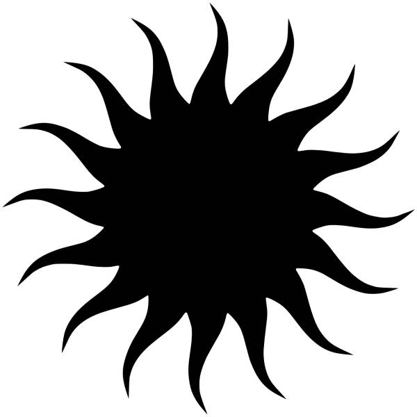 star sun black silhouette summer  svg vector cut file