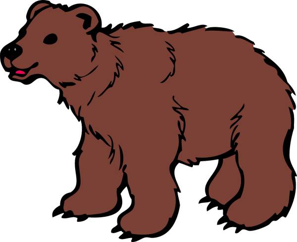 animal bear brown cub cute hairy  svg vector cut file