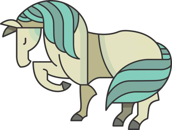 animal cartoon comic equine horse  svg vector cut file