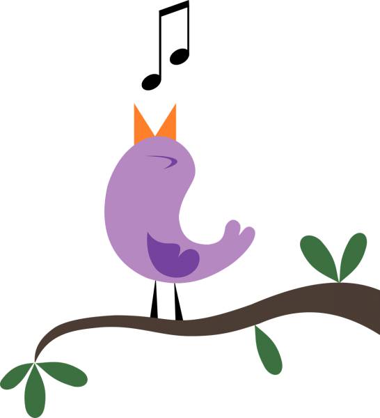 bird tweeting singing melody song  svg vector cut file