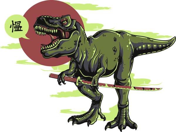 dinosaur katana japan ninja  svg vector cut file