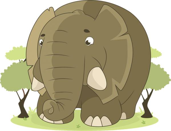 elephant animal jungle savannah  svg vector cut file