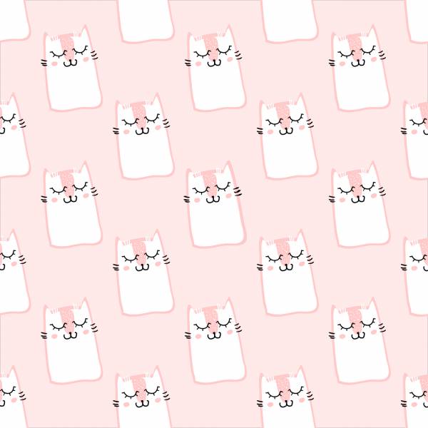 pattern pink cute sweet fur cats  svg vector cut file