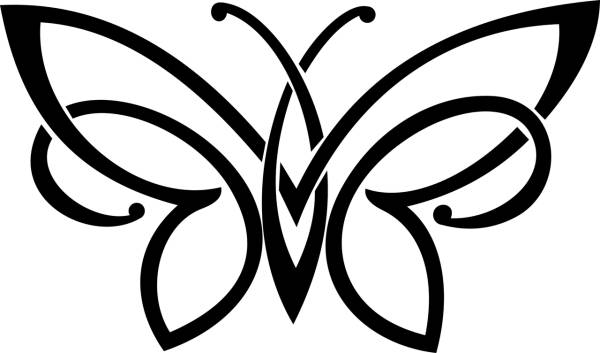butterfly insect line art animal  svg vector cut file