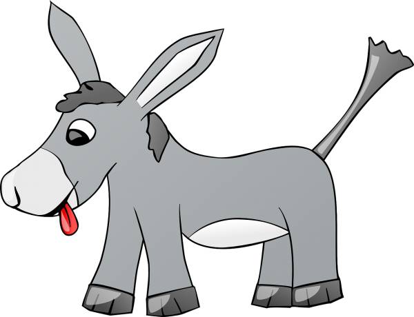 donkey animal farm gray comic  svg vector cut file