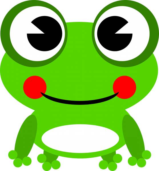 frog amphibian animal green happy  svg vector cut file