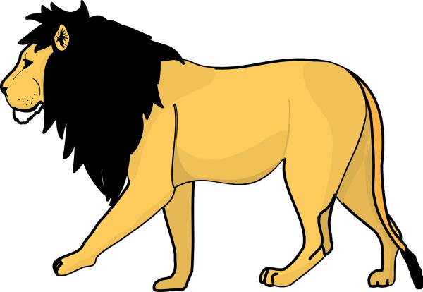 lion black yellow pride animal  svg vector cut file