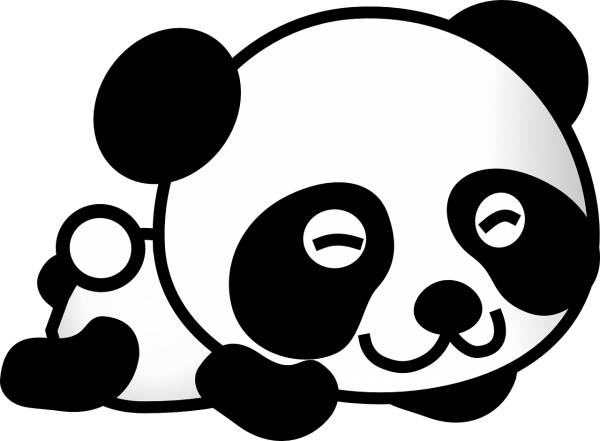 panda cartoon bear animal cute  svg vector cut file