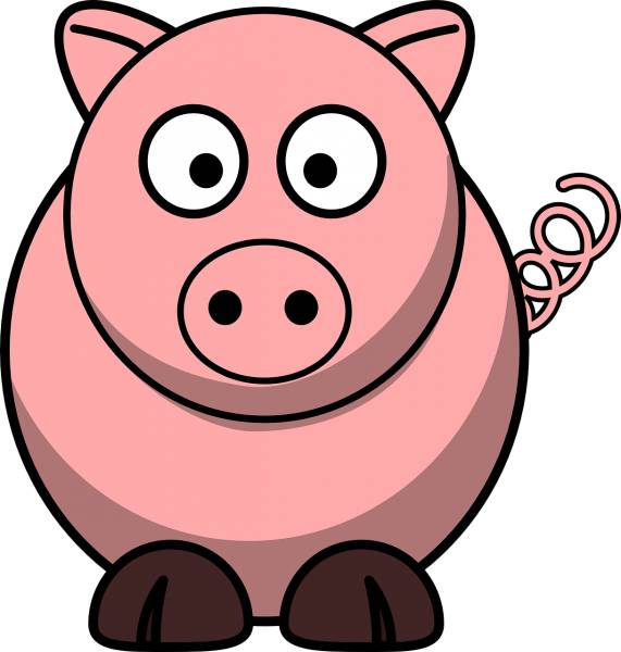 pig animal piglet pork hog piggy  svg vector cut file