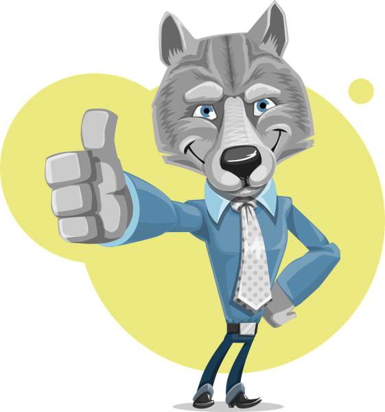 wolf corporate cute business  svg vector cut file