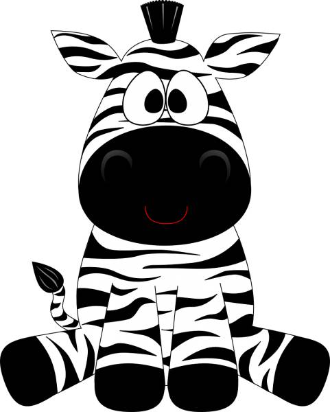 zebra cartoon animal zoo wildlife  svg vector cut file